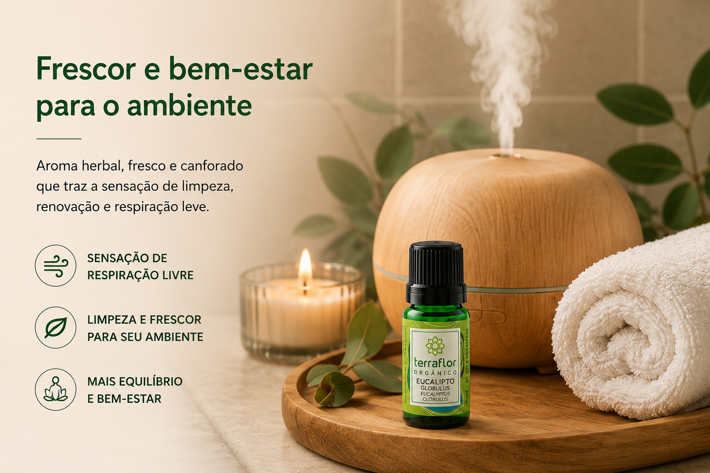 Óleo Essencial Eucalipto Globulus Orgânico 5ml Terra Flor Vegano