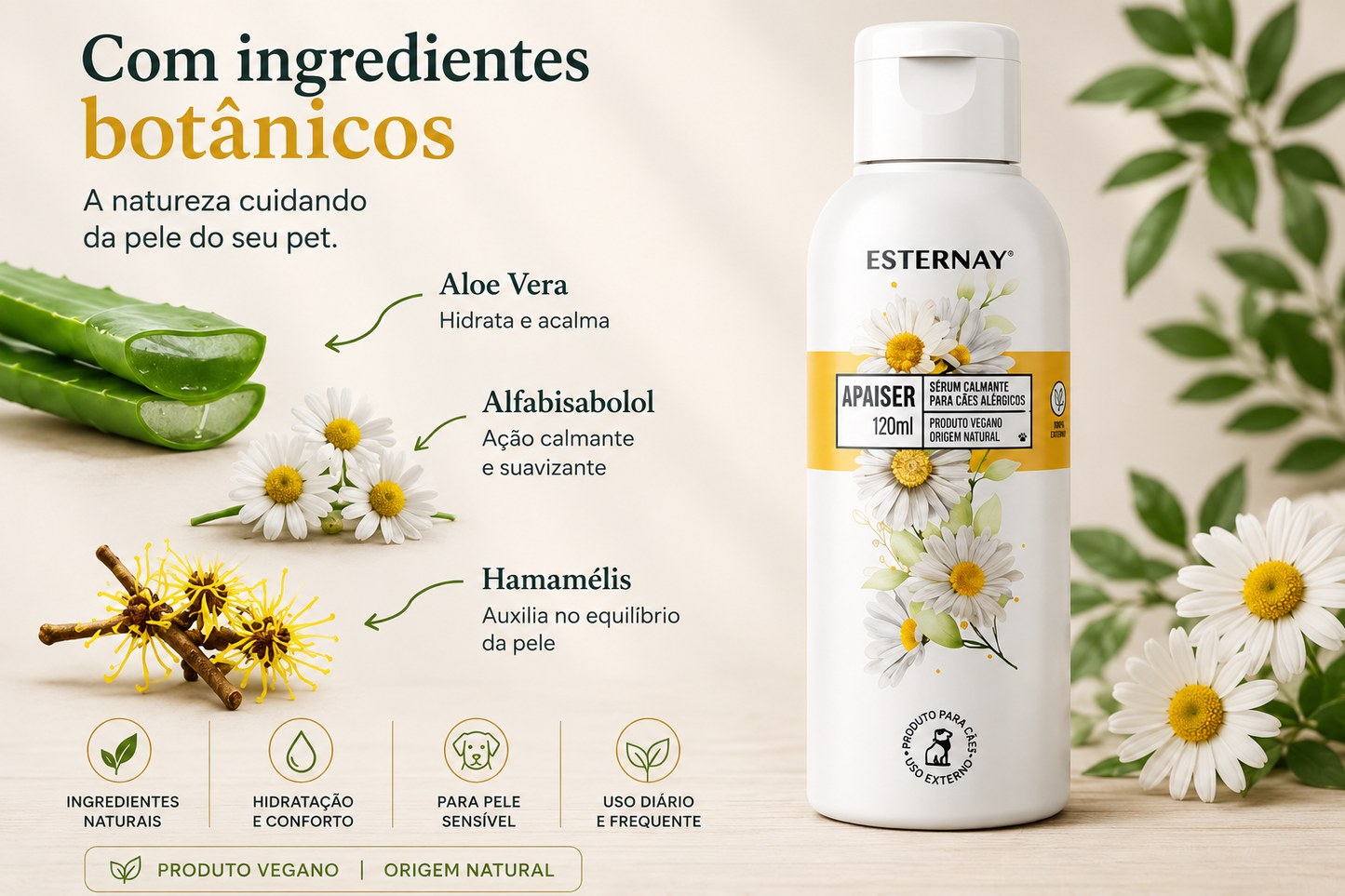 Sérum Calmante Para Cães com Pele Sensível Esternay 120ml