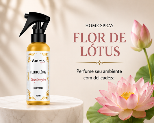 Home Spray Flor de Lótus 120ml – Aromatizador de Ambientes Aroma Inspirações