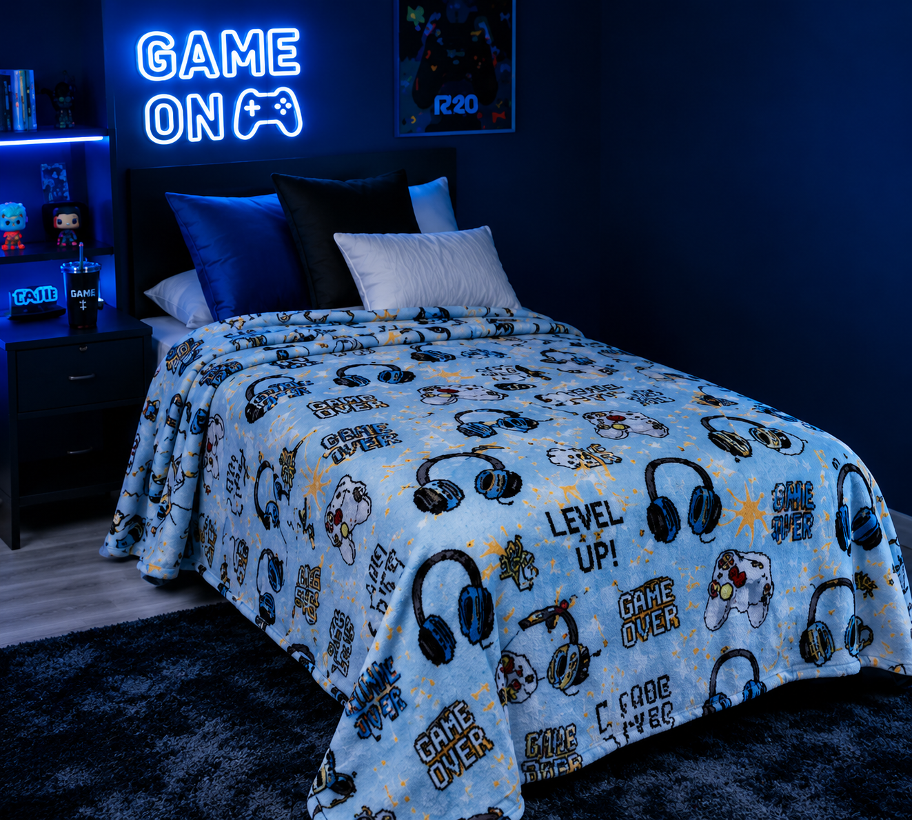 Manta Flannel Infantil Game 2,40x1,50 Ultra Macia