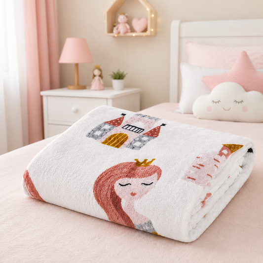 Manta Flannel Infantil Little Princess 2,40m x 1,50m | Bee Zen