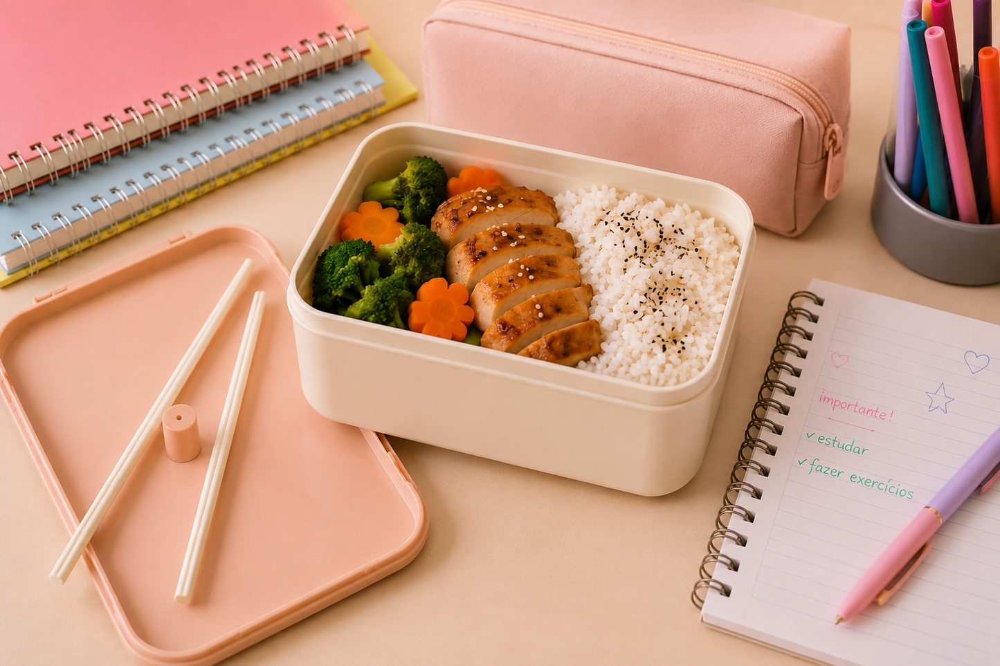 Marmita Bento 400ml com Talheres | Lunch Box Reutilizável Bee Zen