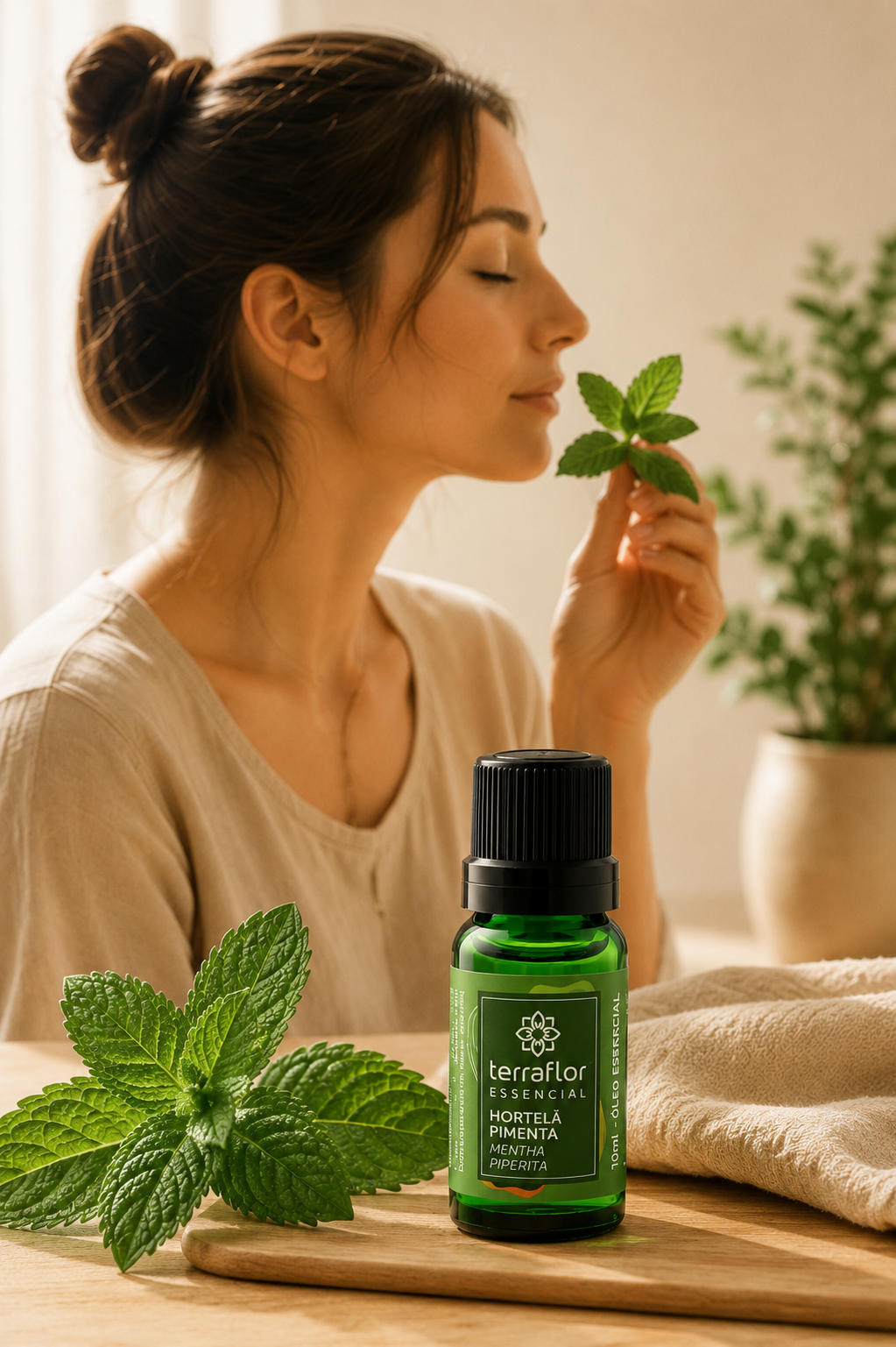 Óleo Essencial de Hortelã-Pimenta Terra Flor 10ml (Mentha Piperita) 100% Puro