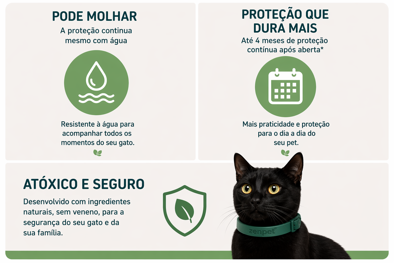 Coleira Natural para Gatos com Neem e Erva Santa Maria – Proteção e Cuidado Diário 2