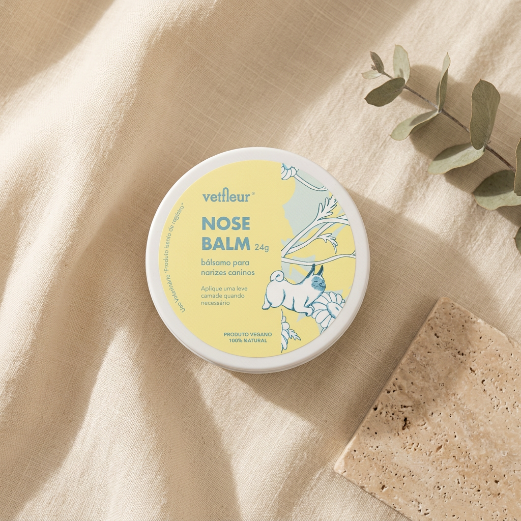 Nose Balm Vetfleur 24g – Hidratante Natural para Nariz de Cães | Vegano e Sem Óleo Essencial — Bee Zen