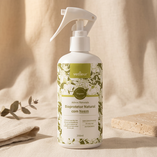 Bioprotetor com Neem Vetfleur 200ml – Spray Natural para Cães e Gatos | Livre de Conservantes — Bee Zen
